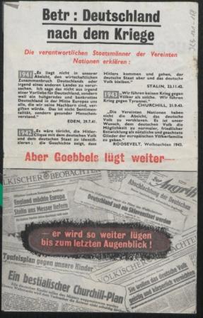 in Kohlscheid gefundenes Flugblatt